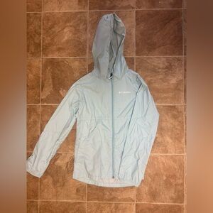 Girls Columbia Light Blue Hooded Jacket